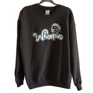 Reading Fightin Phils Whoopies pie Fleece Sweatshirt Size L Brown Crew Neck